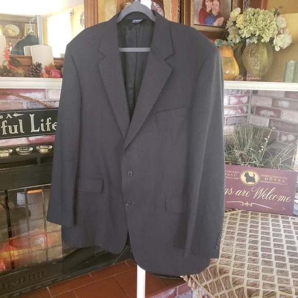 STRATFORD MENS GREY WOOL SUIT JACKET 48 LG - Picture 3 of 8